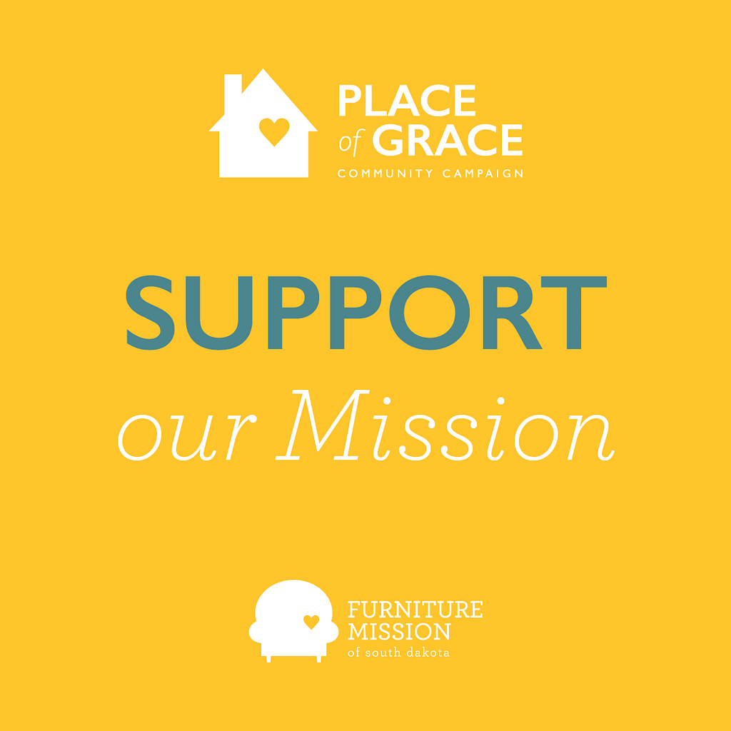 Social media image: Support Our Mission - for Place of Grace Campaign.