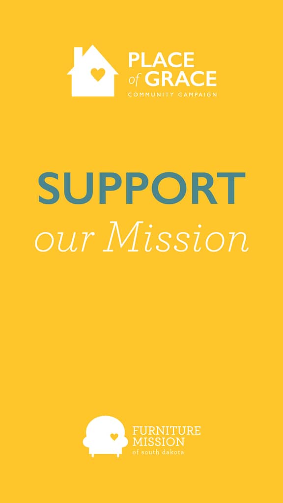 Social media image: Support Our Mission - for Place of Grace Campaign.