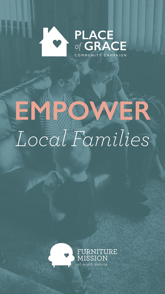 Social media image: Empower Local Families - for Place of Grace Campaign.