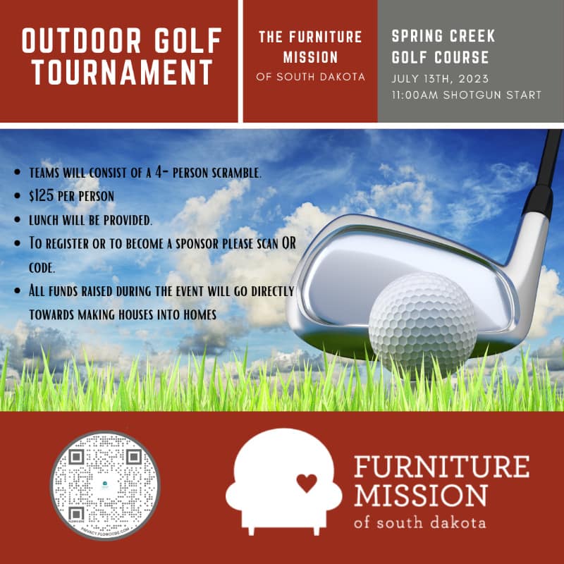 Graphic advertising July 13th golf tournament.